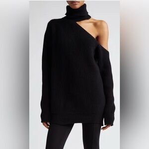 Nensi Dojaka Cutout Oversize Wool & Cashmere Rib
Turtleneck Sweater